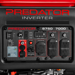 Generador inversor de marco abierto PREDATOR de 8750 vatios con tecnología CO SECURE, EPA